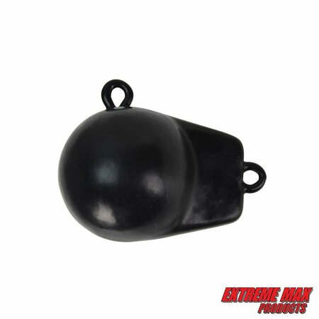 EXTREME MAX Extreme Max 3006.6735 Coated Ball-with-Fin Downrigger Weight - 12 lbs. 3006.6735
